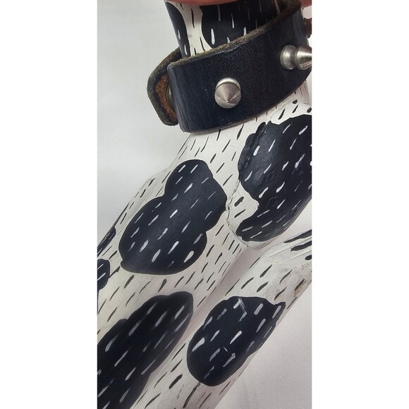 Oaxacan Painted Mexican Folk Art Dog Leather Collar Alebrije Wood By Juan 15x11" - Picture 13 of 16